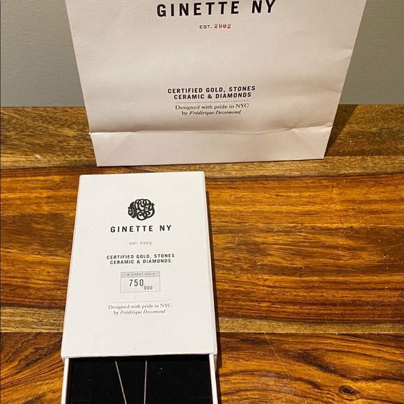 Ginette NY mini ❤️ necklace in 18k rose gold - Picture 2 of 4